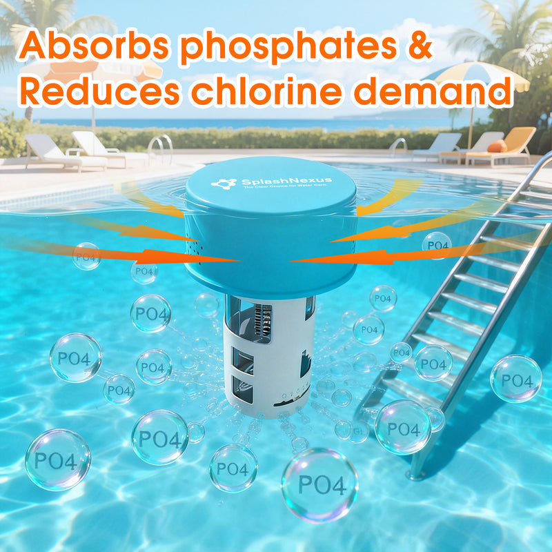 SplashNexus Mineral Booster Bags Refill for FloatDose 6 Pool Floating System - Reduces Chlorine Usage, No Heavy Metal, Natural Minerals, Treats 5,000 Gallons of Water (60g x 12 Bags)