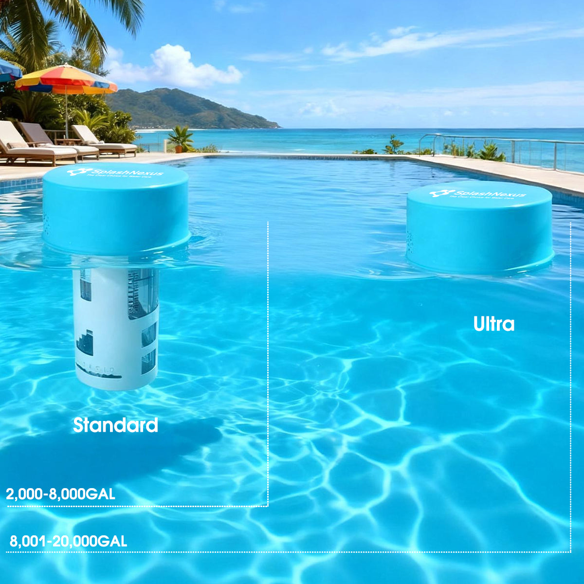SplashNexus FloatDose 6 Ultra  Pool Chlorine Floater & Dispenser
