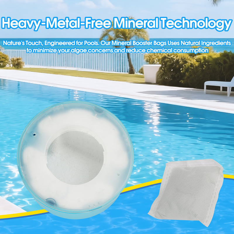 SplashNexus FloatDose 6 Ultra - Pool Chlorine Floater & Dispenser System with 6 Adjustable Settings, Includes Mineral Booster Bags for Enhanced Water Quality, for 3 Inch Chlorine Tablets, In Ground & Above Ground Pools